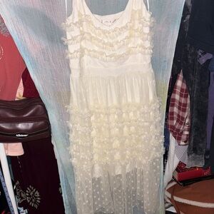 Willow & Clay Cream Textured Dress